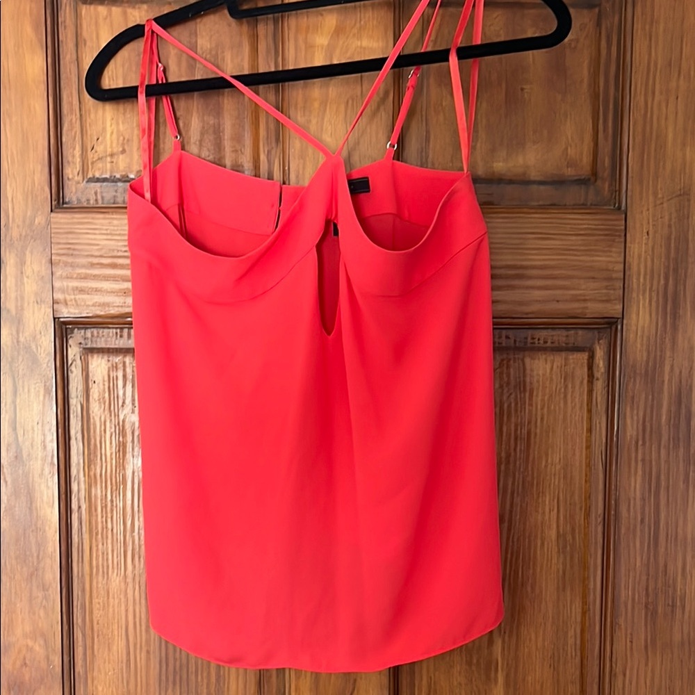 BCBGMaxAzria Red Cut Out Bustier Camisole